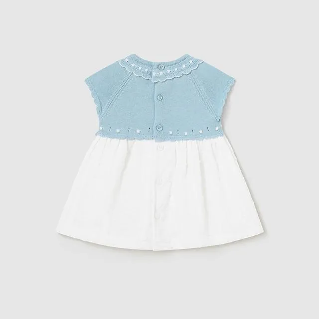 Vestido combinado bebé niña Mayoral
