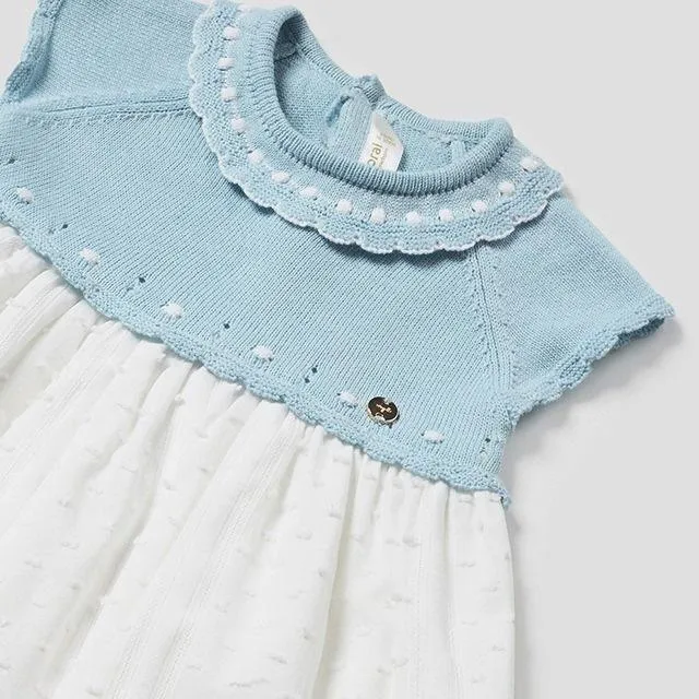 Vestido combinado bebé niña Mayoral