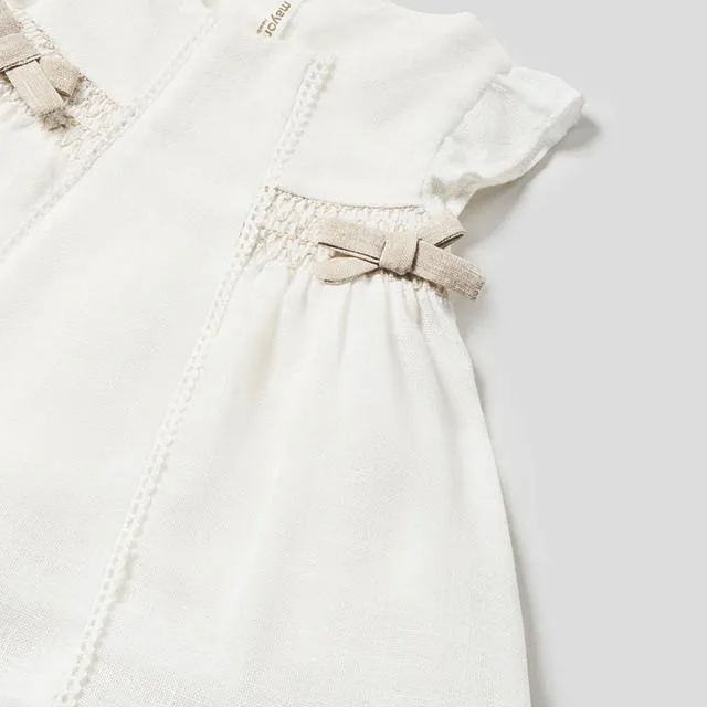 Vestido con cubrepañal bebé niña Mayoral