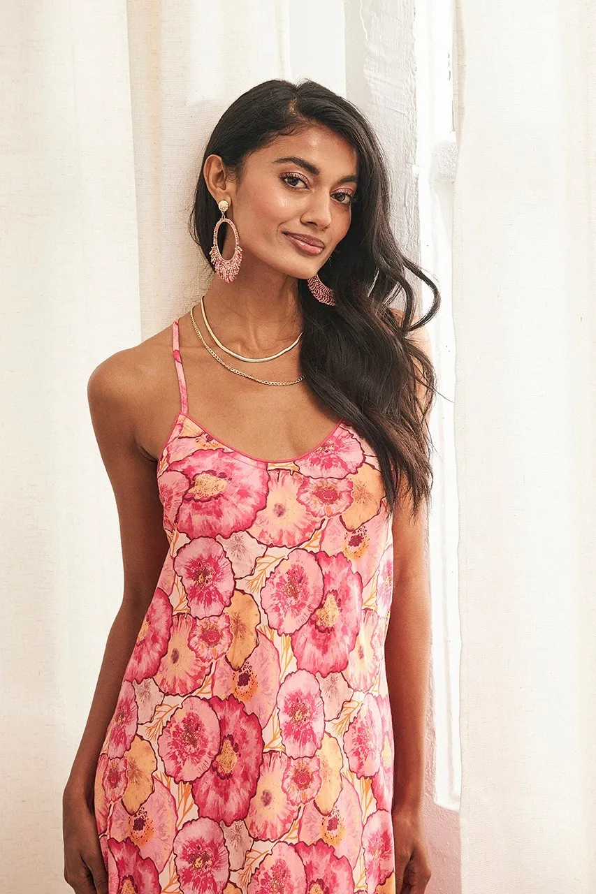 Vestido largo estampado floral Chiyo