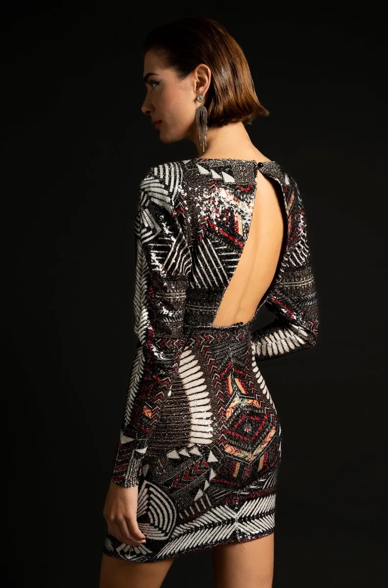 Vestido Obdsidian lentejuelas