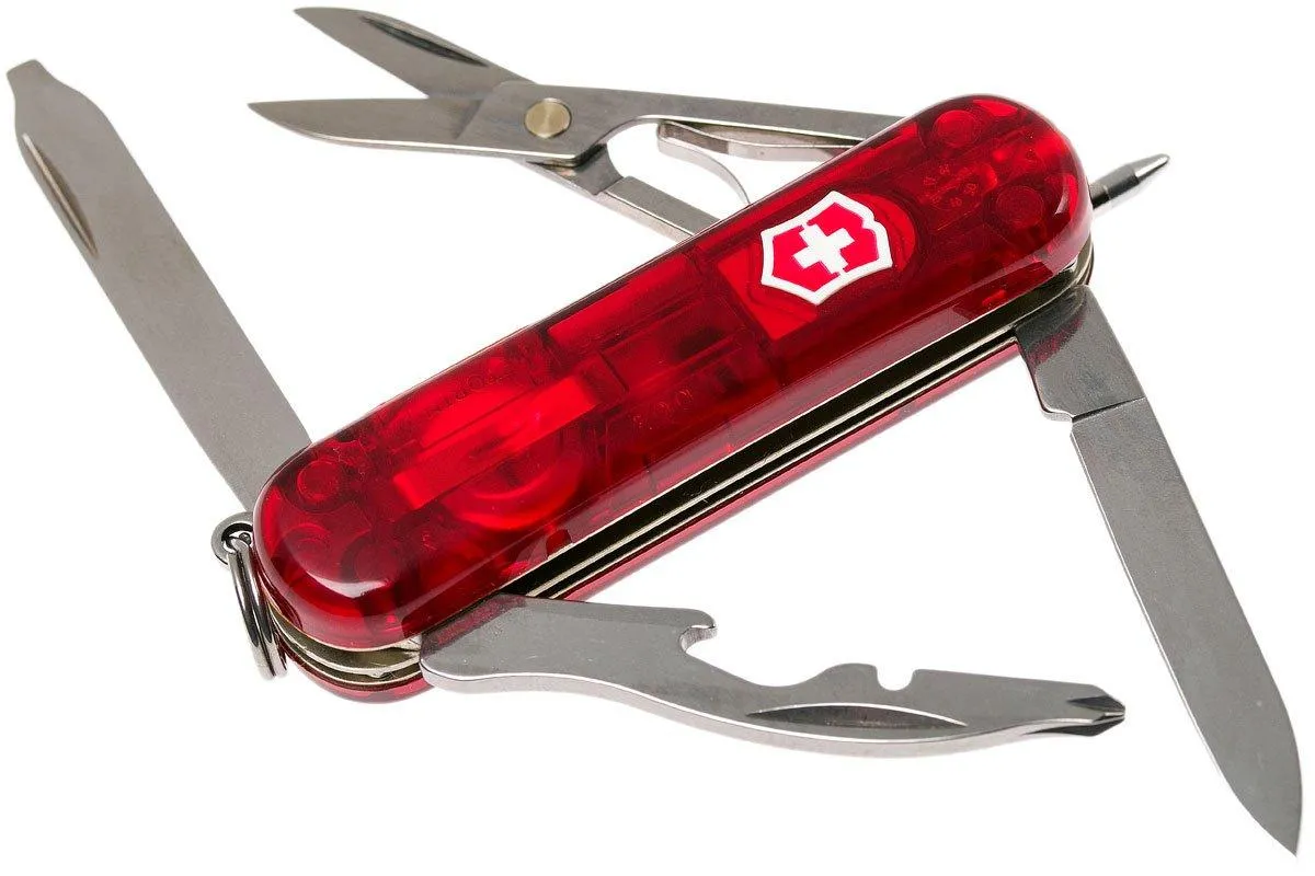 Victorinox Midnite Manager rojo transparente 0.6366.T navaja suiza