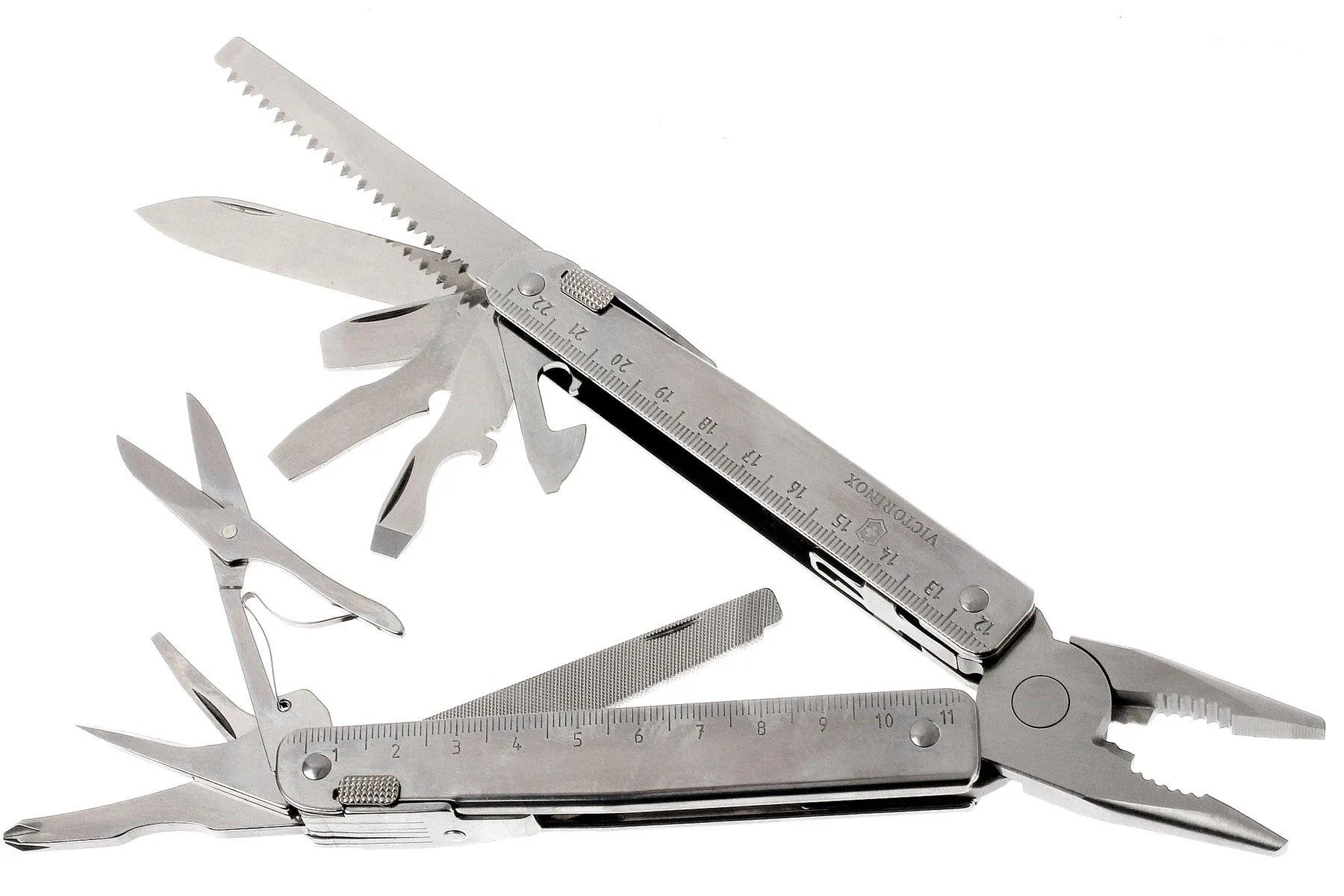Victorinox SwissTool X 3.03.27 multiherramienta con funda de cuero
