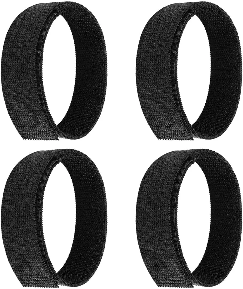 WBZOWRB 4 Piezas Cordones Elásticos Sin Atar  25 * 300Mm Correas Elásticas Para Pantalones Con Gancho Y Bucle Para Senderismo Pe