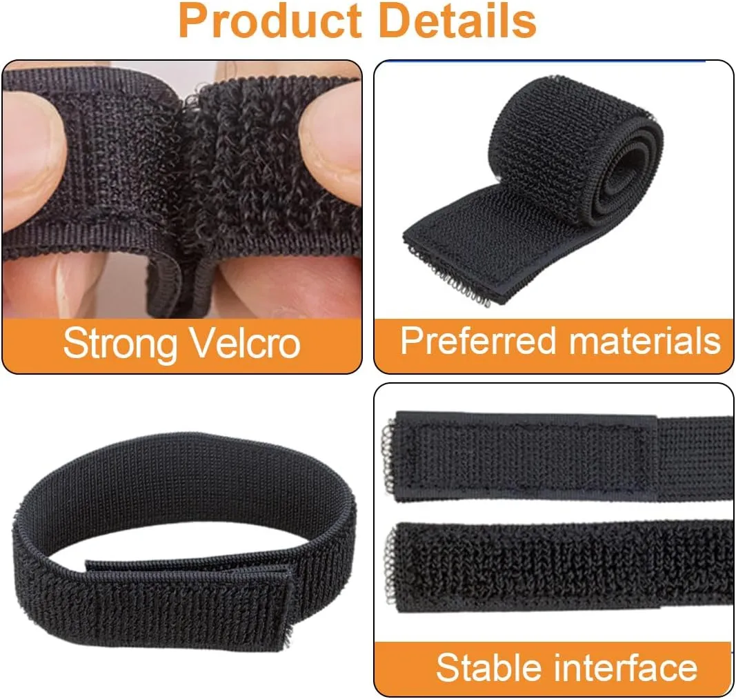 WBZOWRB 4 Piezas Cordones Elásticos Sin Atar  25 * 300Mm Correas Elásticas Para Pantalones Con Gancho Y Bucle Para Senderismo Pe