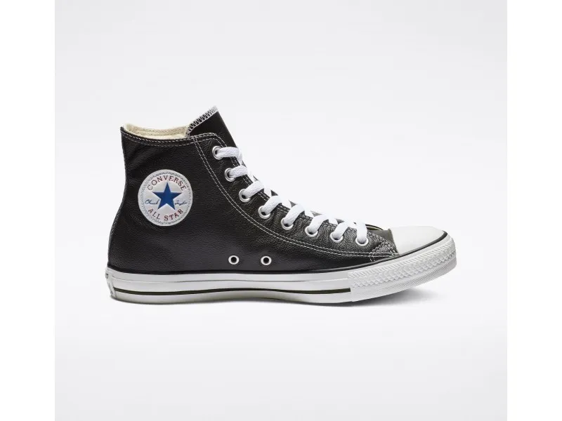 ZAPATILLA CONVERSE CHUCK TAYLOR LEATHER HI 132170C EN COLOR NEGRO
