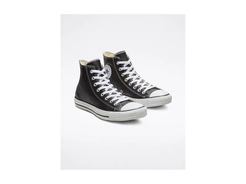 ZAPATILLA CONVERSE CHUCK TAYLOR LEATHER HI 132170C EN COLOR NEGRO