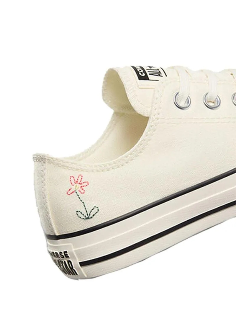 Zapatilla Mujer Converse Ctas Ox Bordada Blanca