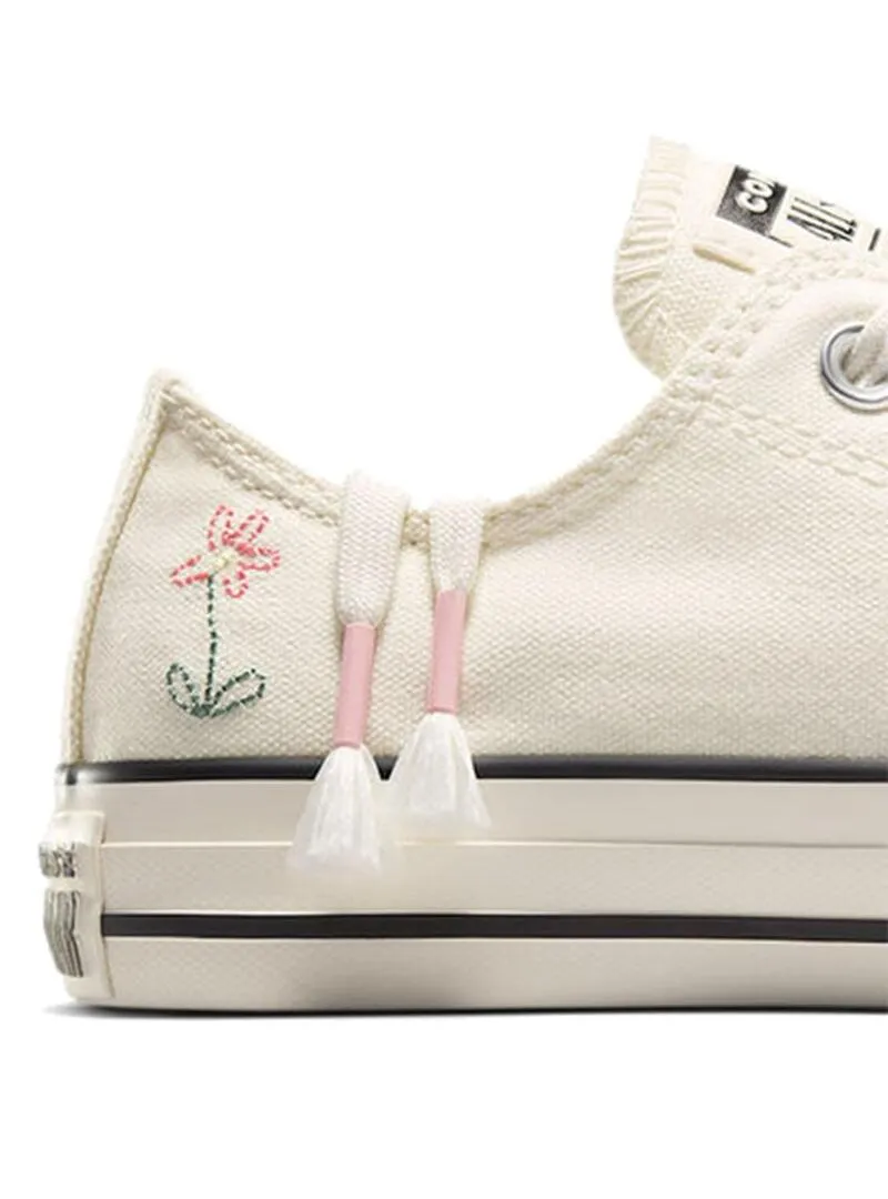 Zapatilla Mujer Converse Ctas Ox Bordada Blanca