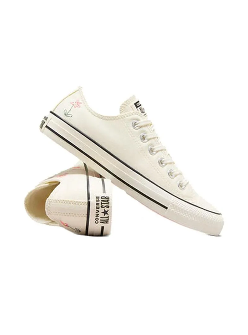 Zapatilla Mujer Converse Ctas Ox Bordada Blanca