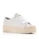 Zapatillas lona Owel grises con plataforma de esparto