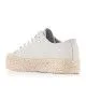 Zapatillas lona Owel grises con plataforma de esparto