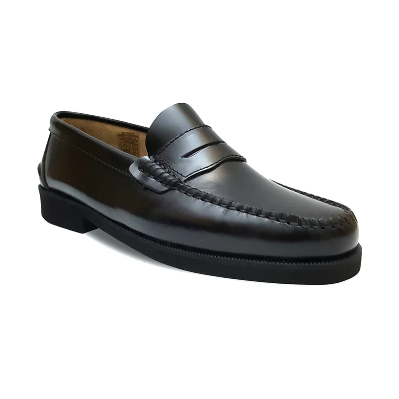 Zapatos Castellanos Hombre Piel Antifaz Piso Goma 350AL Negro, de Latino