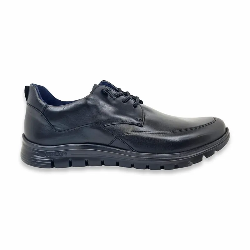 Zapatos Cómodos Hombre Piel Napa Piso Ultraligero Y Plantilla Extraible 1676 Negro, de Becool