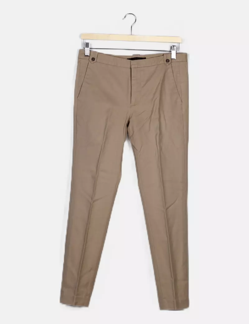 Zara Pantalón beige casual