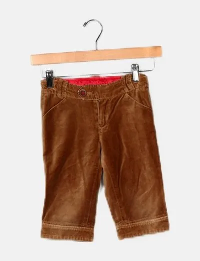 Zara Pantalón marrón capri