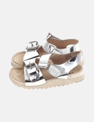 Zara Sandalia plateada